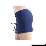 Deofean Women's Elastic Mid Waist Side Slit Pull Tie Swim Skirt Swimsuit Bottom Blue B07P87W9ST